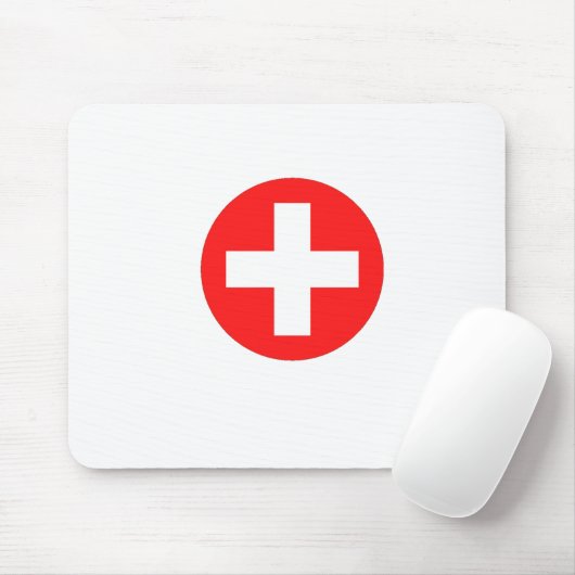 TAPIS DE SOURIS CROIX ROUGE (Avec souris)