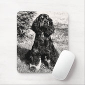 Tapis De Souris Croquis Cocker Spaniel (Avec souris)