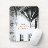 Tapis De Souris Croquis d'architecture gothique noir et blanc (Avec souris)