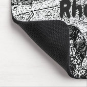 Tapis De Souris Croquis de feuille en noir et blanc (Coin)