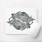Tapis De Souris Croquis inspiré des plumes (Avec souris)