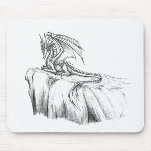 Tapis De Souris Croquis Mousepad de dragon (Devant)