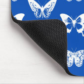 Tapis De Souris Croquis papillon, bleu cobalt et blanc (Coin)