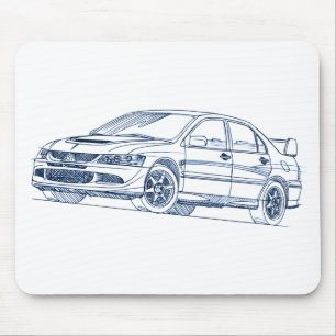 Tapis De Souris Croquis VIII 2004 de MIT Lancer Evo 8