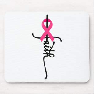 Tapis De Souris Cross Warrior Survivor Pink Ribbon Cancer du sein 
