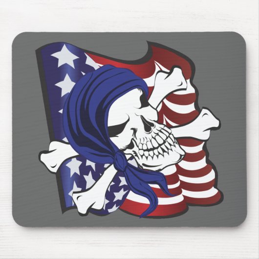 Tapis De Souris Crossbones USA (Devant)