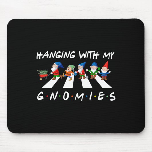 Tapis De Souris Crosswalk Fun Noël Accroché Avec Mes Gnomies Pour (Devant)