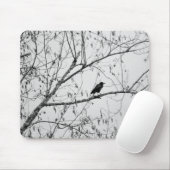 Tapis De Souris Crow dans un Birch Tree (Avec souris)