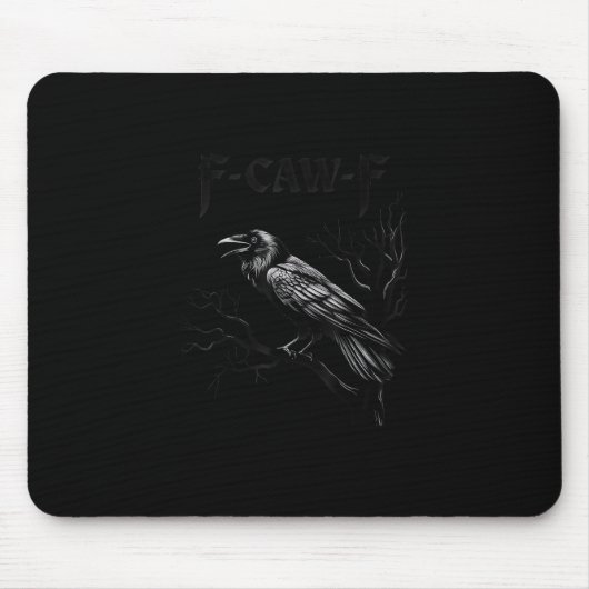 Tapis De Souris Crow, F-Caw-F Bird Retro Classic (Devant)