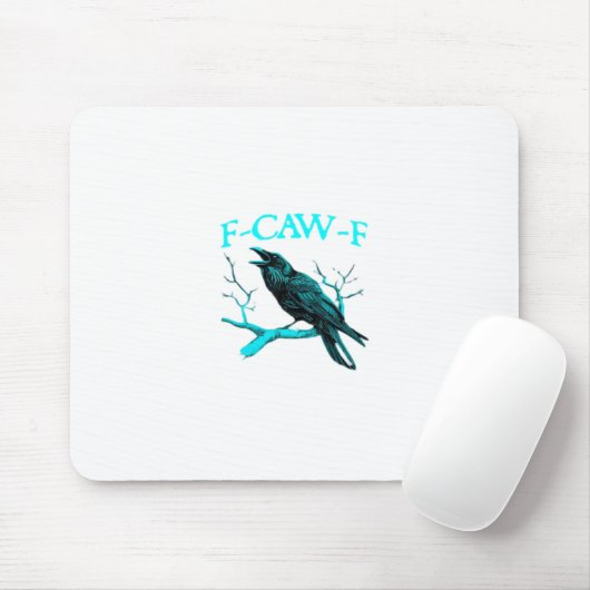 Tapis De Souris Crow F-Caw-F Funny Bird Retro (Avec souris)