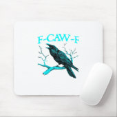 Tapis De Souris Crow F-Caw-F Funny Bird Retro Design Creative Styl (Avec souris)