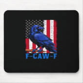 Tapis De Souris Crow Raven Funny F-Caw-F Minimal Clean (Devant)