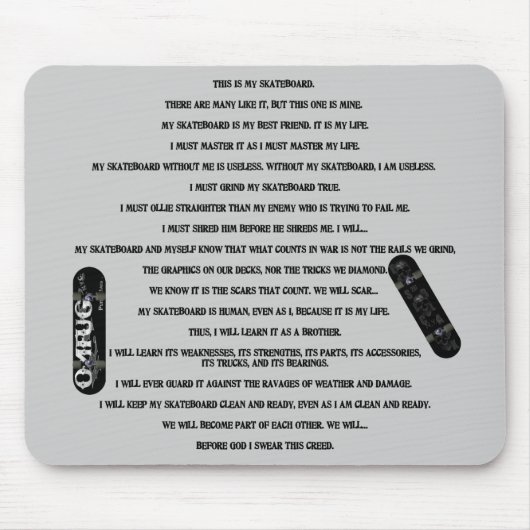 Tapis De Souris Croyance de patineurs (Devant)