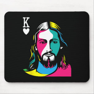 Tapis De Souris Croyants chrétiens religieux Jésus Christ est roi