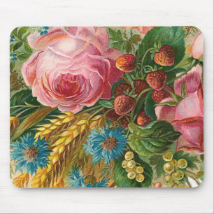 Tapis De Souris Cru "de récolte de fleur d'automne"
