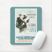 Tapis De Souris Cru Gee que je souhaite que j'aie été une affiche (Avec souris)