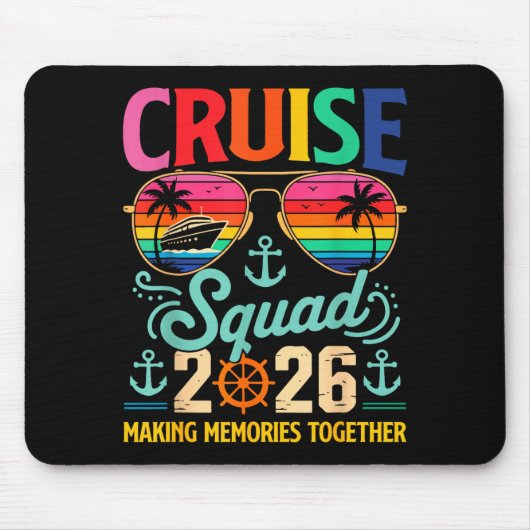 Tapis De Souris Cruise Squad 2026 Family Group Matching Summer Vac (Devant)