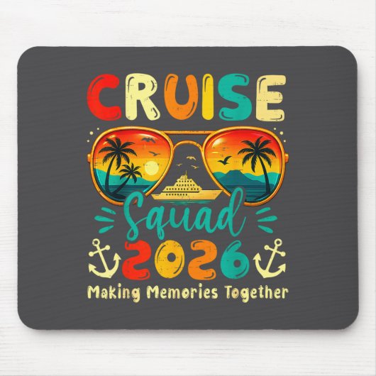 Tapis De Souris Cruise Squad 2026 Family Group Matching Summer Vac (Devant)