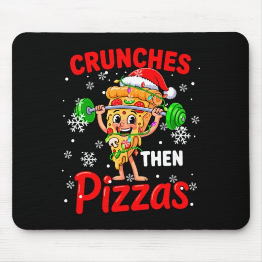 Tapis De Souris Crunches Then Zzas Xmas Santa Zza Weightlifting Gy (Devant)