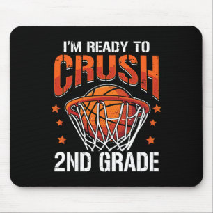 Tapis De Souris Crush 2nd Grade Bysketbyll Byck To School Boys Kid