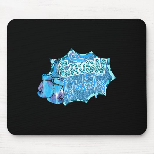 Tapis De Souris Crush Diabetes Blue Boxer Gants Diabète Sensiene (Devant)