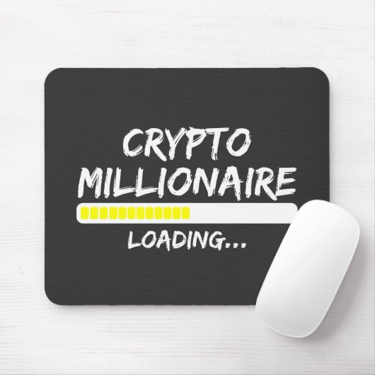 Tapis De Souris Crypto Millionaire Chargement Bitcoin (Avec souris)