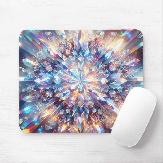 Tapis De Souris Crystal Holographique audacieux et brillant (Avec souris)