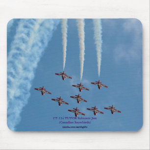 Tapis De Souris CT-114 Tutor Snowbirds Jets subsoniques Mousepad