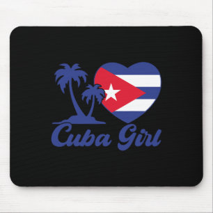 Tapis De Souris Cuba - Drapeau de fille cubaine Cubanita Patrimoin