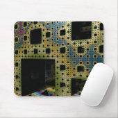 Tapis De Souris Cube de science-fiction 3D fractale MP04 (Avec souris)