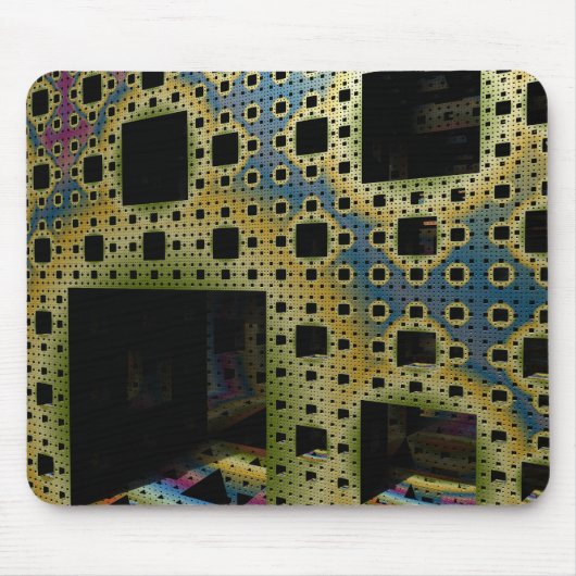 Tapis De Souris Cube de science-fiction 3D fractale MP04 (Devant)