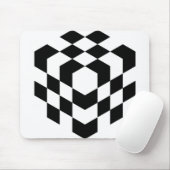 Tapis De Souris Cube d'échiquier 3D (Avec souris)