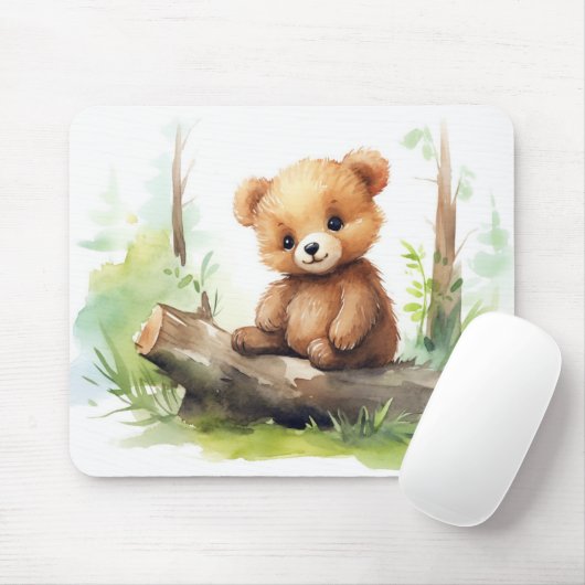 Tapis De Souris Cube d'ours Brown dans le journal (Avec souris)