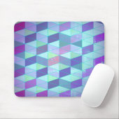 Tapis De Souris Cubes en triangles Motif géométrique (Avec souris)