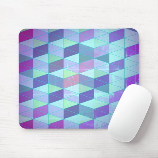 Tapis De Souris Cubes en triangles Motif géométrique (Avec souris)