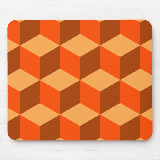 Tapis De Souris Cubes orange (Devant)