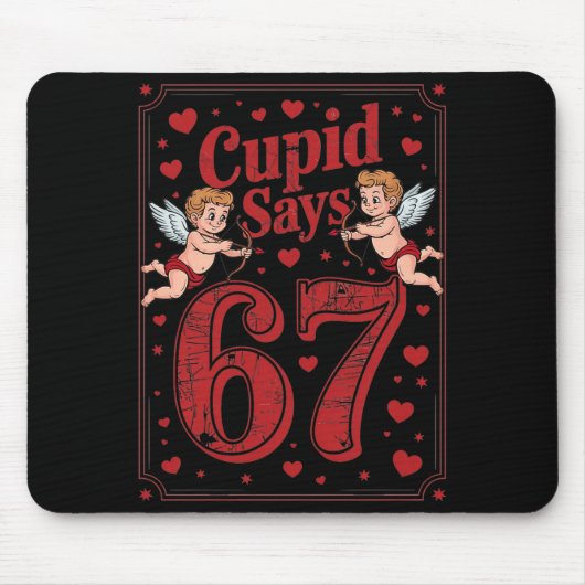 Tapis De Souris Cud Says 67 Funny 6 7 Valentine Couple Matching Si (Devant)