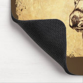 Tapis De Souris Cuir de Faux de dessin d'orignaux (Coin)