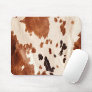 Tapis De Souris Cuir de vache sud-ouest crème marron