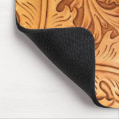 Tapis De Souris Cuir usiné rustique de pays occidental de motif (Coin)