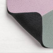 Tapis De Souris Cuir Vert Rose Élégant Monogramme   (Coin)