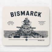 Tapis de souris cuirassé Bismarck (Devant)