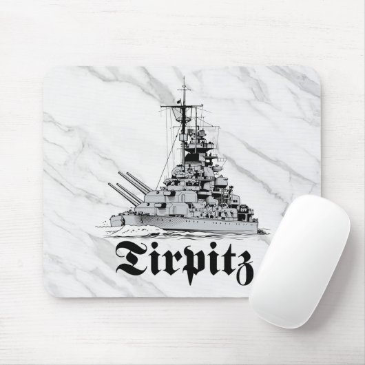 Tapis de souris cuirassé Tirpitz (Avec souris)