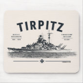 Tapis de souris cuirassé Tirpitz (Devant)