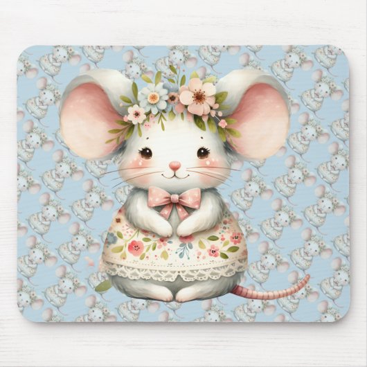 Tapis De Souris Cuisine Florale Souris Couronne Fleur (Devant)