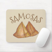 Tapis De Souris Cuisine végétarienne de nourriture indienne Samosa (Avec souris)