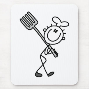 Tapis De Souris Cuisinier bonhomme allumette avec fourchette