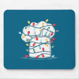 Tapis De Souris Cuisinier drôle Graphiques de Noël Lumières Amoure