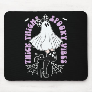Tapis De Souris Cuisse Vibes Éffrayantes Cute Ghost Halloween chau
