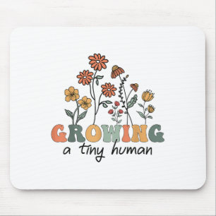 Tapis De Souris Cultiver Une Minuscule Fleur Florale Humaine Tee D